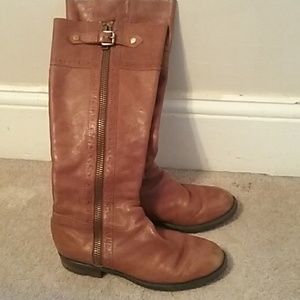 Leather Franco Sarto tall brown riding boots sz 8